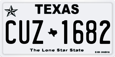 TX license plate CUZ1682