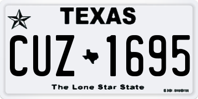 TX license plate CUZ1695