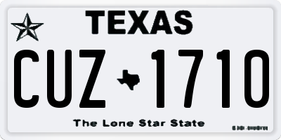 TX license plate CUZ1710