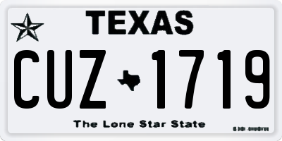 TX license plate CUZ1719