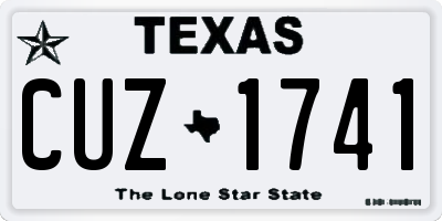 TX license plate CUZ1741