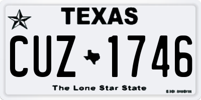 TX license plate CUZ1746