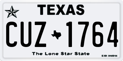 TX license plate CUZ1764
