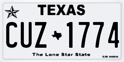 TX license plate CUZ1774