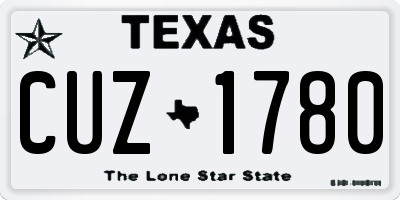 TX license plate CUZ1780