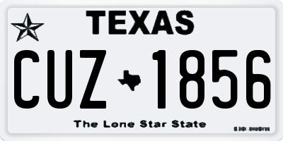 TX license plate CUZ1856