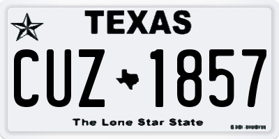 TX license plate CUZ1857