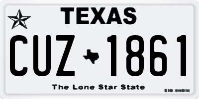TX license plate CUZ1861