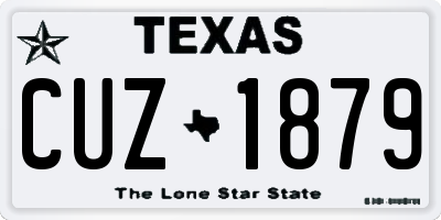 TX license plate CUZ1879
