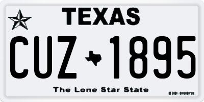TX license plate CUZ1895