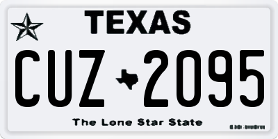 TX license plate CUZ2095
