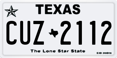 TX license plate CUZ2112