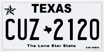 TX license plate CUZ2120