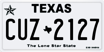 TX license plate CUZ2127