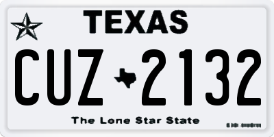 TX license plate CUZ2132