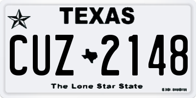 TX license plate CUZ2148