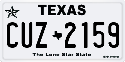 TX license plate CUZ2159