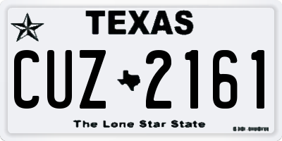 TX license plate CUZ2161
