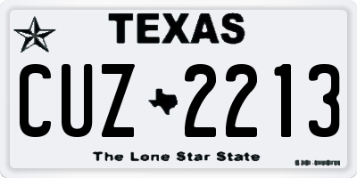 TX license plate CUZ2213