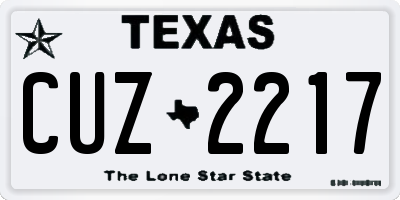 TX license plate CUZ2217