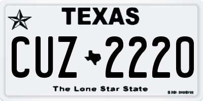 TX license plate CUZ2220