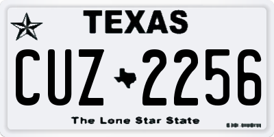 TX license plate CUZ2256
