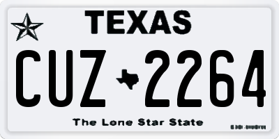 TX license plate CUZ2264