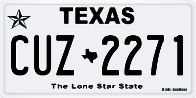 TX license plate CUZ2271