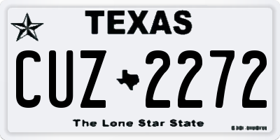 TX license plate CUZ2272