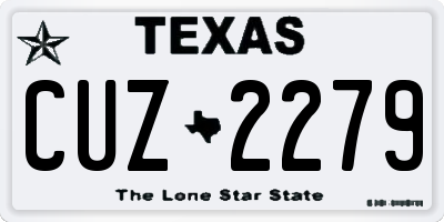 TX license plate CUZ2279