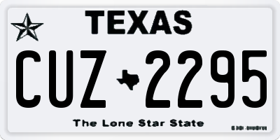 TX license plate CUZ2295