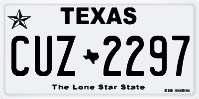TX license plate CUZ2297