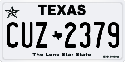 TX license plate CUZ2379