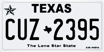 TX license plate CUZ2395