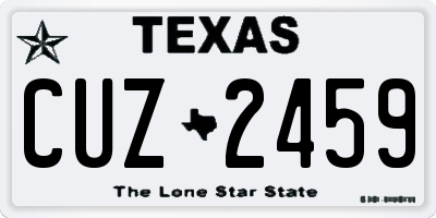 TX license plate CUZ2459