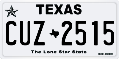 TX license plate CUZ2515