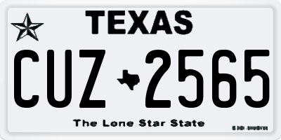 TX license plate CUZ2565