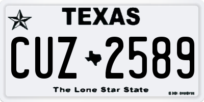 TX license plate CUZ2589