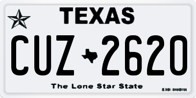 TX license plate CUZ2620