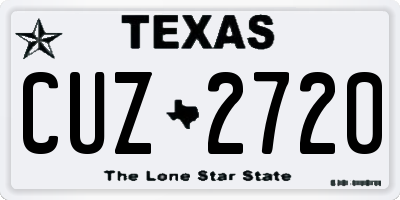 TX license plate CUZ2720