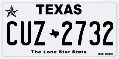 TX license plate CUZ2732