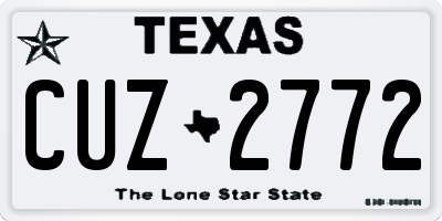 TX license plate CUZ2772