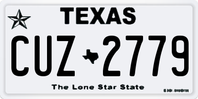 TX license plate CUZ2779