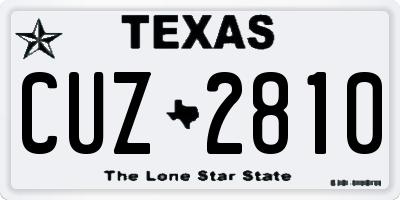 TX license plate CUZ2810
