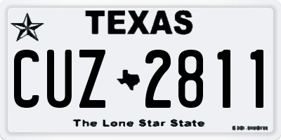 TX license plate CUZ2811