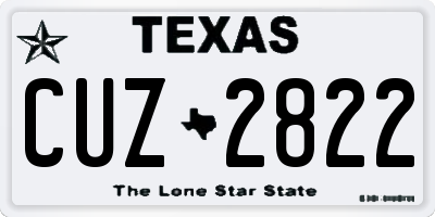 TX license plate CUZ2822