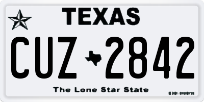 TX license plate CUZ2842