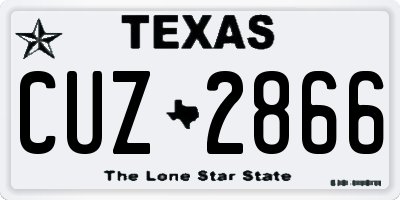 TX license plate CUZ2866