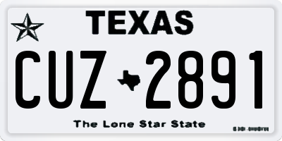 TX license plate CUZ2891