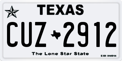 TX license plate CUZ2912